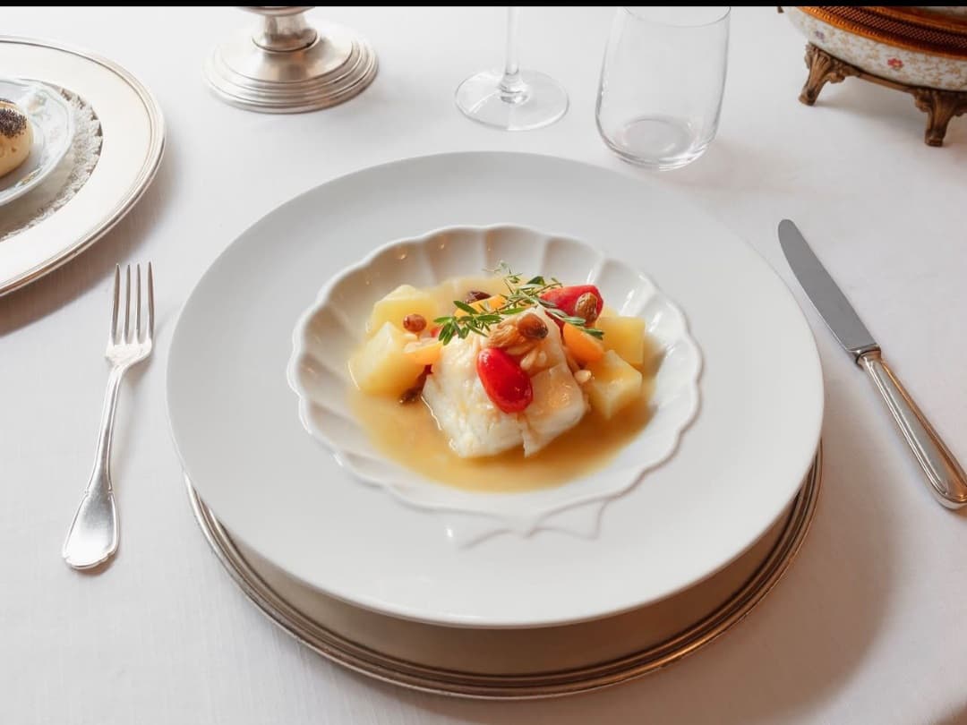 Baccalà in umido mit Rosinen und Pinienkernen