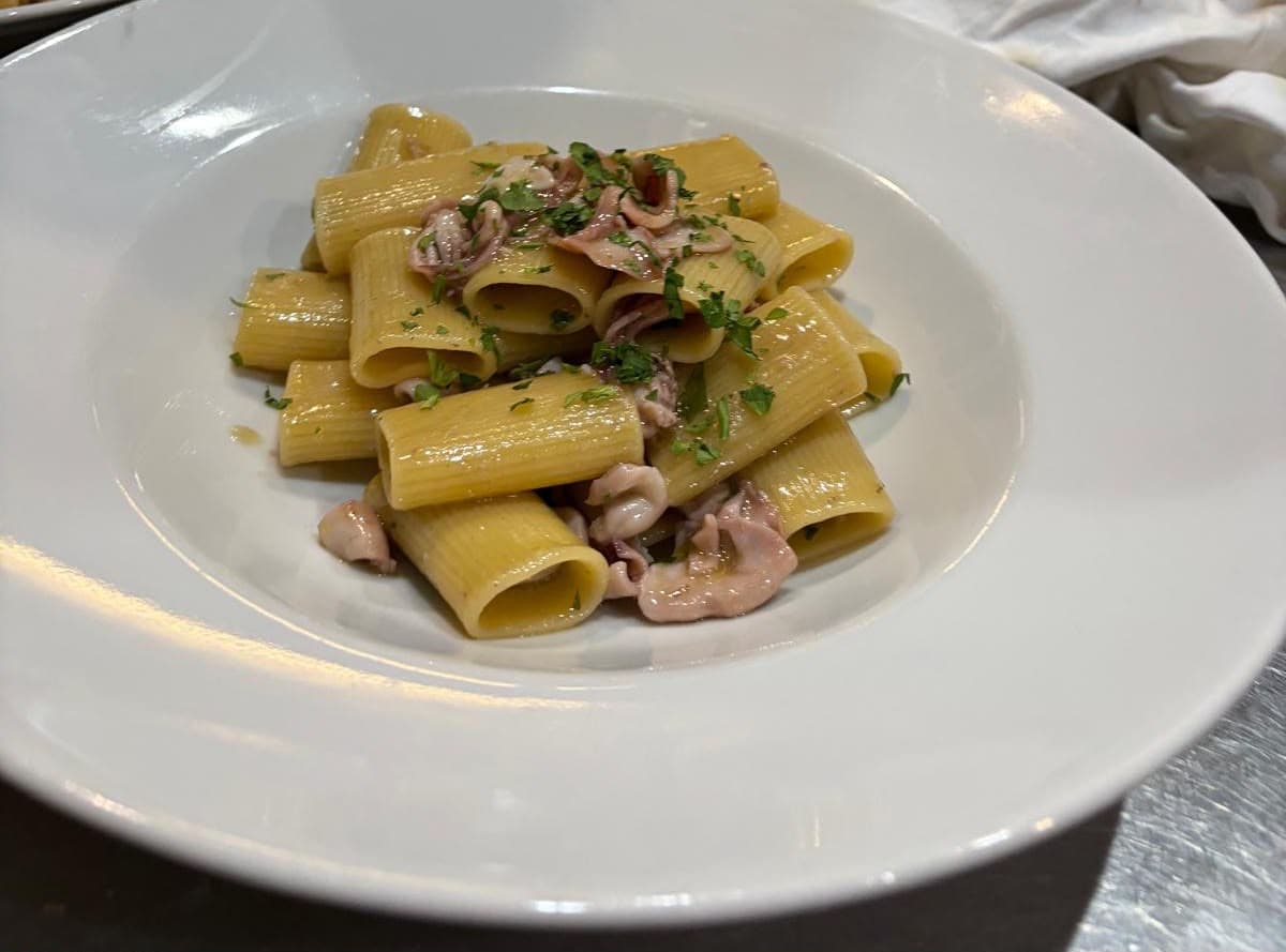 Paccheri mit frischen totanetti im Ristorante Cesare
